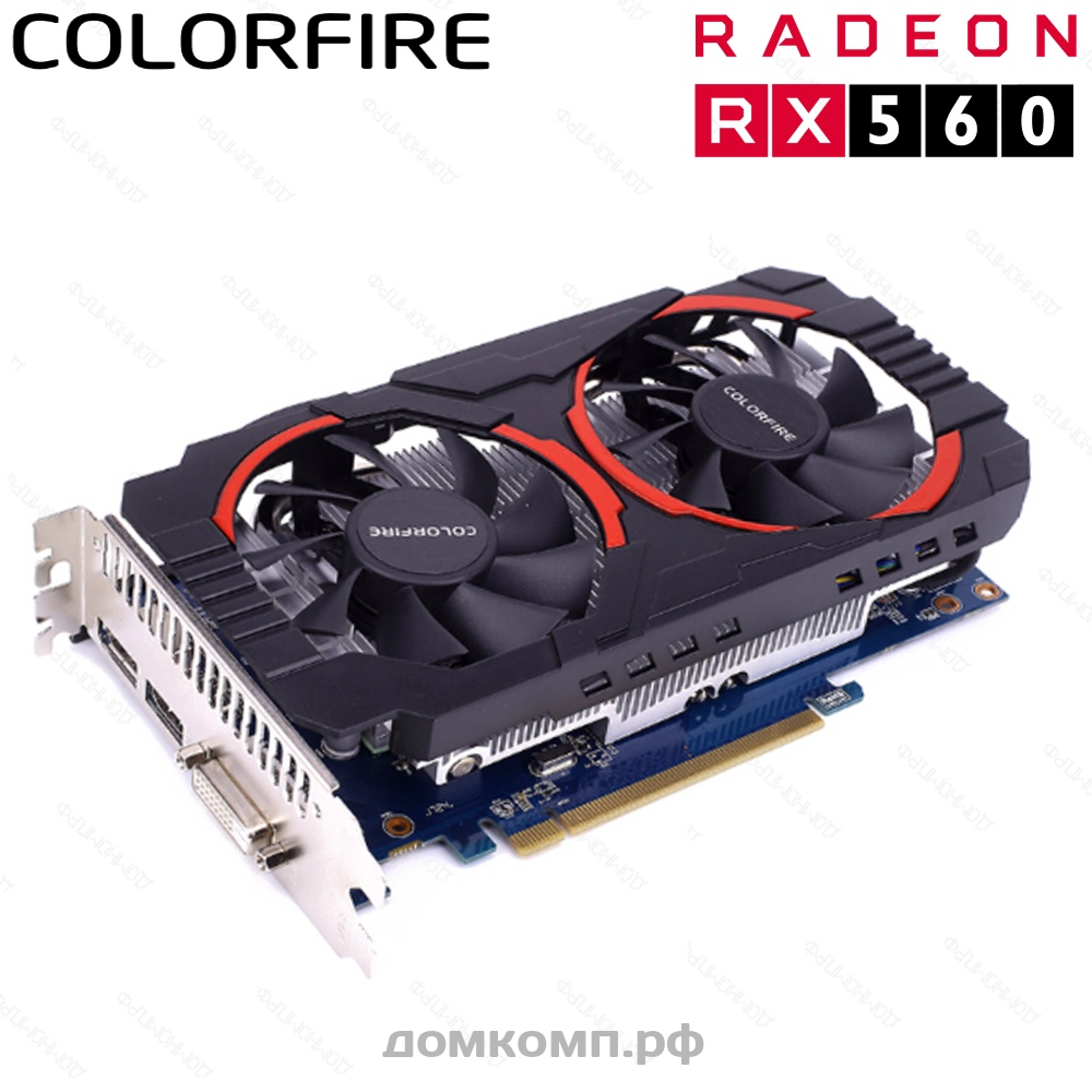 Игровая Видеокарта Colorfire AMD RX 560D DUAL 4G [CF-DUAL-RX560D-4G] в  Оренбурге недорого — купить в домкомп.рф